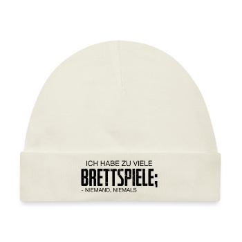 Brettspiele Brettspiel Spieleabend - Baby Premium Organic Mütze - Naturweiß - Vorne