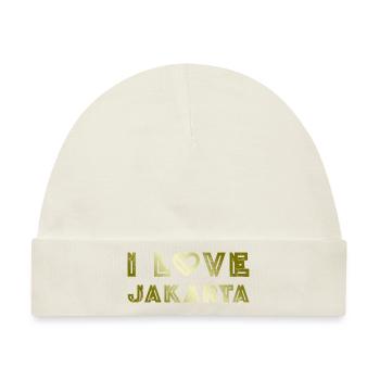 I Love Jakarta - Baby Premium Organic Mütze - Naturweiß - Vorne