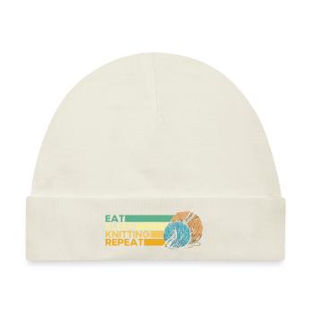 Stricken Stricken Stricken Liebhaber Geschenk - Baby Premium Organic Mütze - Naturweiß - Vorne