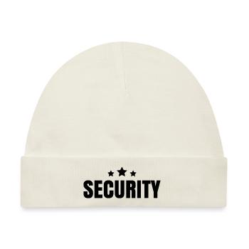Sicherheit Wachmann Security Sicherheitsdienst - Baby Premium Organic Mütze - Naturweiß - Vorne