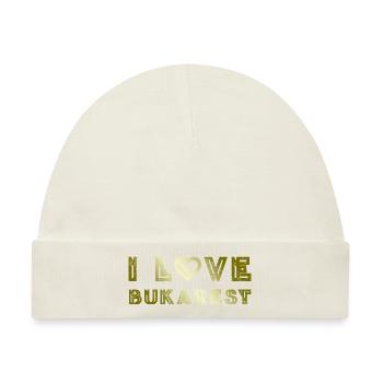 I Love Bukarest - Baby Premium Organic Mütze - Naturweiß - Vorne