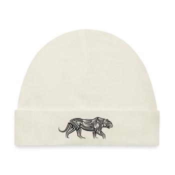 Leopard Tribal Tattoo - Baby Premium Organic Mütze - Naturweiß - Vorne