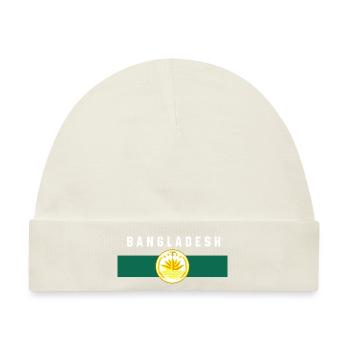 Bangladesch - Fahne und Wappen, Seerose - Baby Premium Organic Mütze - Naturweiß - Vorne