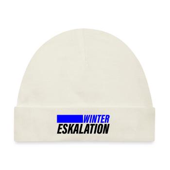 Winter Eskalation - Baby Premium Organic Mütze - Naturweiß - Vorne