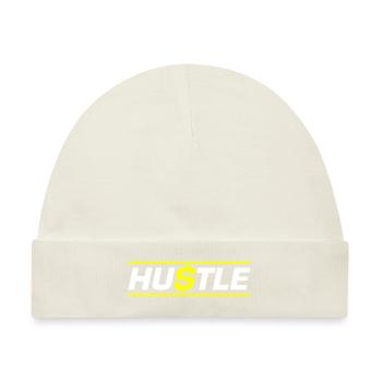 Hustle Quote - Baby Premium Organic Mütze - Naturweiß - Vorne