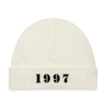 1997 Jahr Geburtstag - Baby Premium Organic Mütze - Naturweiß - Vorne