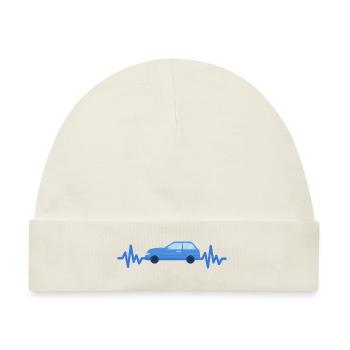 Auto - Wagen - Herzschlag -Automobile - Style - Baby Premium Organic Mütze - Naturweiß - Vorne