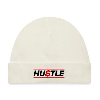 Hustle Quote - Baby Premium Organic Mütze - Naturweiß - Vorne