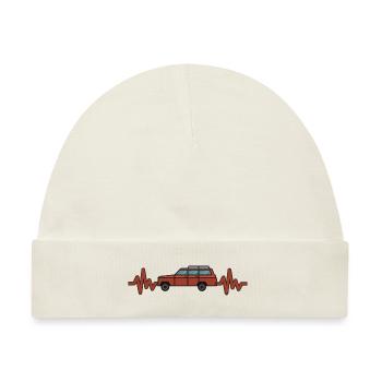 Auto - Wagen - Herzschlag - Luxus - Style - Baby Premium Organic Mütze - Naturweiß - Vorne