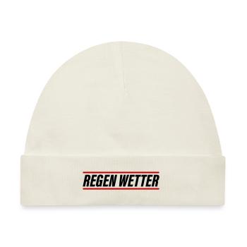 Regen Wetter - Baby Premium Organic Mütze - Naturweiß - Vorne
