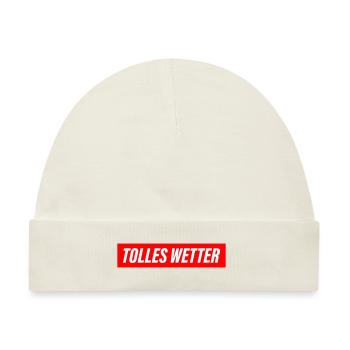Tolles Wetter - Baby Premium Organic Mütze - Naturweiß - Vorne