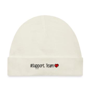 Support Team Herz - Baby Premium Organic Mütze - Naturweiß - Vorne