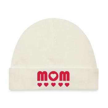 mom - Baby Premium Organic Mütze - Naturweiß - Vorne