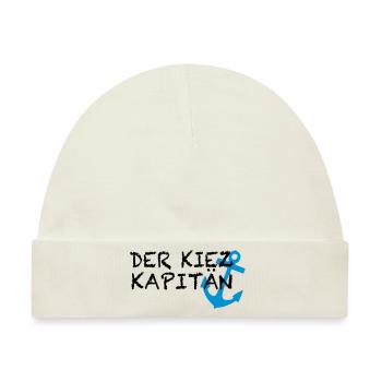 Kiez Kapitän - Baby Premium Organic Mütze - Naturweiß - Vorne