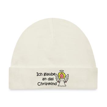 Ich glaube an das Christkind - Baby Premium Organic Mütze - Naturweiß - Vorne