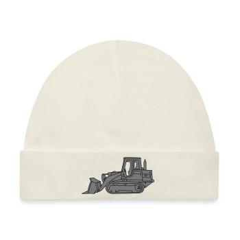 Bulldozer Planierraube 2 - Baby Premium Organic Mütze - Naturweiß - Vorne