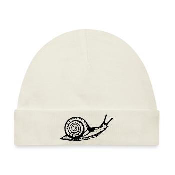 Snail black and withe - Baby Premium Organic Mütze - Naturweiß - Vorne
