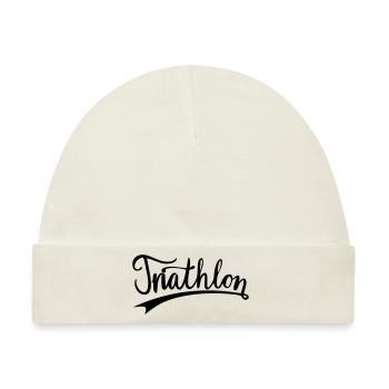 Triathlon Handlettering - Baby Premium Organic Mütze - Naturweiß - Vorne