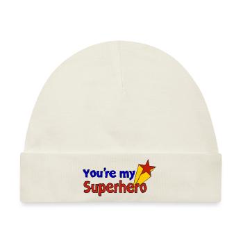 you're my superhero - Baby Premium Organic Mütze - Naturweiß - Vorne