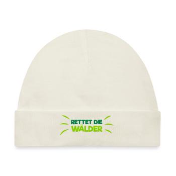 Rettet die Wälder! - Baby Premium Organic Mütze - Naturweiß - Vorne
