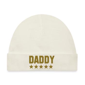 daddy 5 star - Baby Premium Organic Mütze - Naturweiß - Vorne