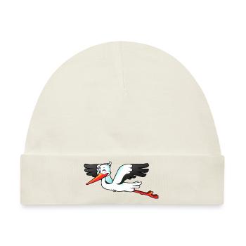 Storch - Baby Premium Organic Mütze - Naturweiß - Vorne