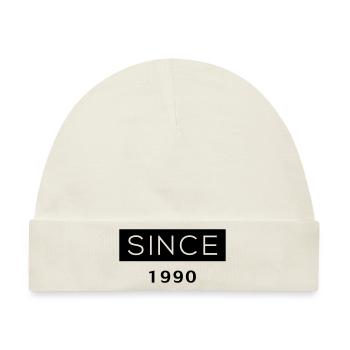 Since - 1990 - Baby Premium Organic Mütze - Naturweiß - Vorne