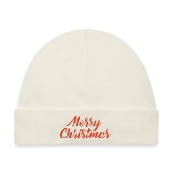 Fröhliche Weihnachten - Baby Premium Organic Mütze - Naturweiß - Vorne
