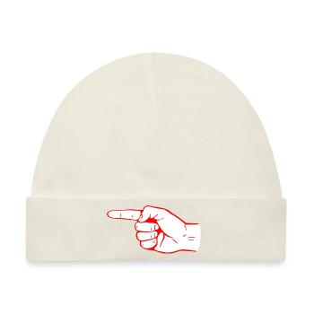 Zeigefinger - Baby Premium Organic Mütze - Naturweiß - Vorne