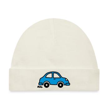 Auto (k) - Baby Premium Organic Mütze - Naturweiß - Vorne