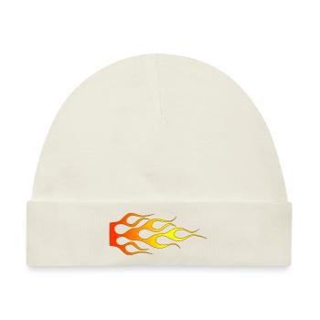 Flammen - Baby Premium Organic Mütze - Naturweiß - Vorne