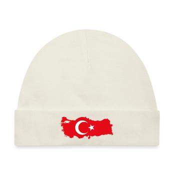 Türkei Umriss - Baby Premium Organic Mütze - Naturweiß - Vorne