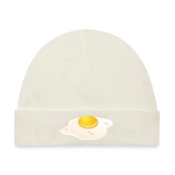 Spiegelei Frühstück - Baby Premium Organic Mütze - Naturweiß - Vorne