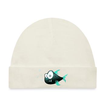 Verwirrter Fisch - Baby Premium Organic Mütze - Naturweiß - Vorne