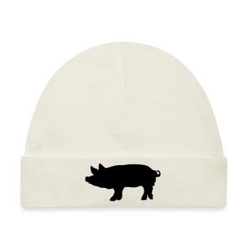 Schwein Schwein Schwein pork1 - Baby Premium Organic Mütze - Naturweiß - Vorne