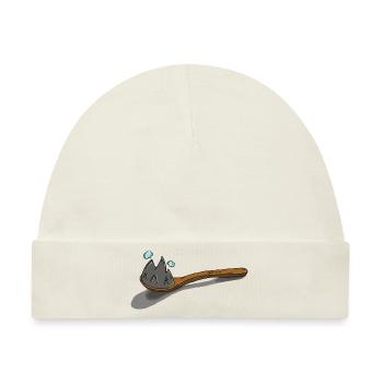 Spoon-Mountain Löffel-Berg - Baby Premium Organic Mütze - Naturweiß - Vorne