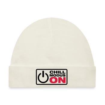 Chill Modus - ON - Baby Premium Organic Mütze - Naturweiß - Vorne