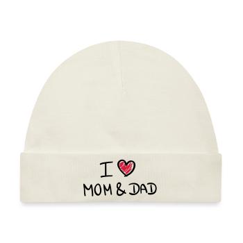 i love mom & dad - Baby Premium Organic Mütze - Naturweiß - Vorne