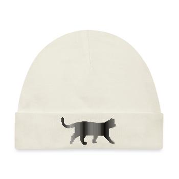 Katze - Baby Premium Organic Mütze - Naturweiß - Vorne