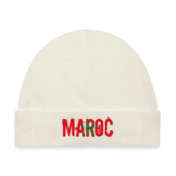 logo_flag_grunge_maroc - Baby Premium Organic Mütze - Naturweiß - Vorne