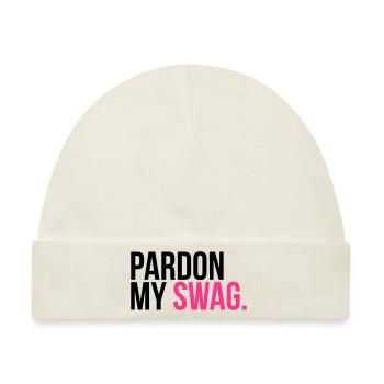 pardon my swag - Baby Premium Organic Mütze - Naturweiß - Vorne