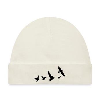 Fliegende Taube Vögel - Baby Premium Organic Mütze - Naturweiß - Vorne