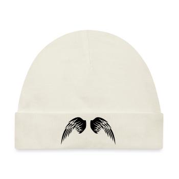 Angel Wings - Baby Premium Organic Mütze - Naturweiß - Vorne
