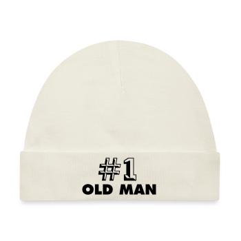 number one old man - Baby Premium Organic Mütze - Naturweiß - Vorne