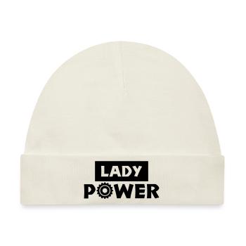 lady power - Baby Premium Organic Mütze - Naturweiß - Vorne