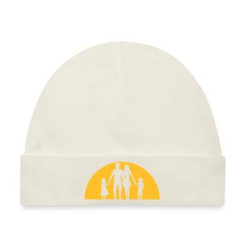 abend ferien sonne familie urlaub 2 kinder geschwi - Baby Premium Organic Mütze - Naturweiß - Vorne