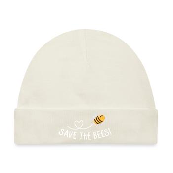 Save the bees! - Baby Premium Organic Mütze - Naturweiß - Vorne