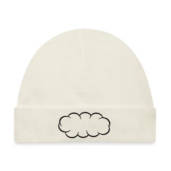 Wolke / cloud (1c) - Baby Premium Organic Mütze - Naturweiß - Vorne