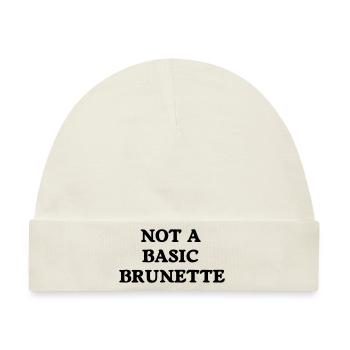 not a basic brunette - Baby Premium Organic Mütze - Naturweiß - Vorne