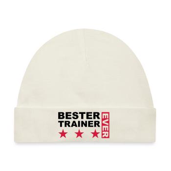Bester Trainer - V2 - Baby Premium Organic Mütze - Naturweiß - Vorne